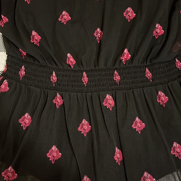 Pink and Black Top with Black Tank. - Picture 2 of 11